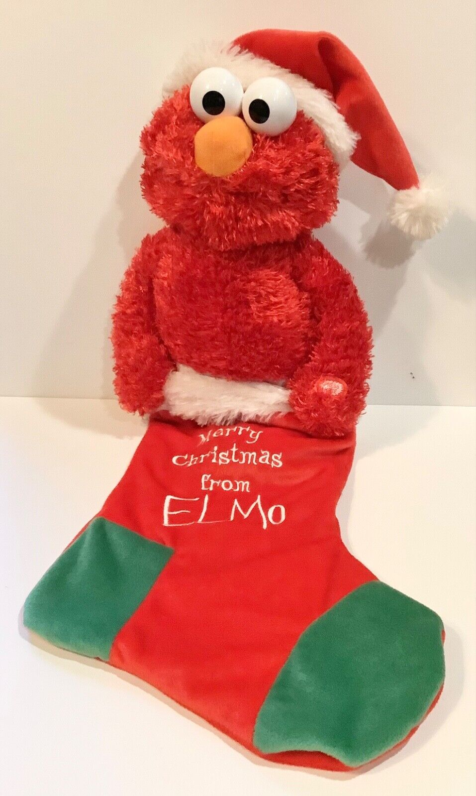 2012 Sesame Street ELMO Jingle Bells singing Christmas Xmas Stocking