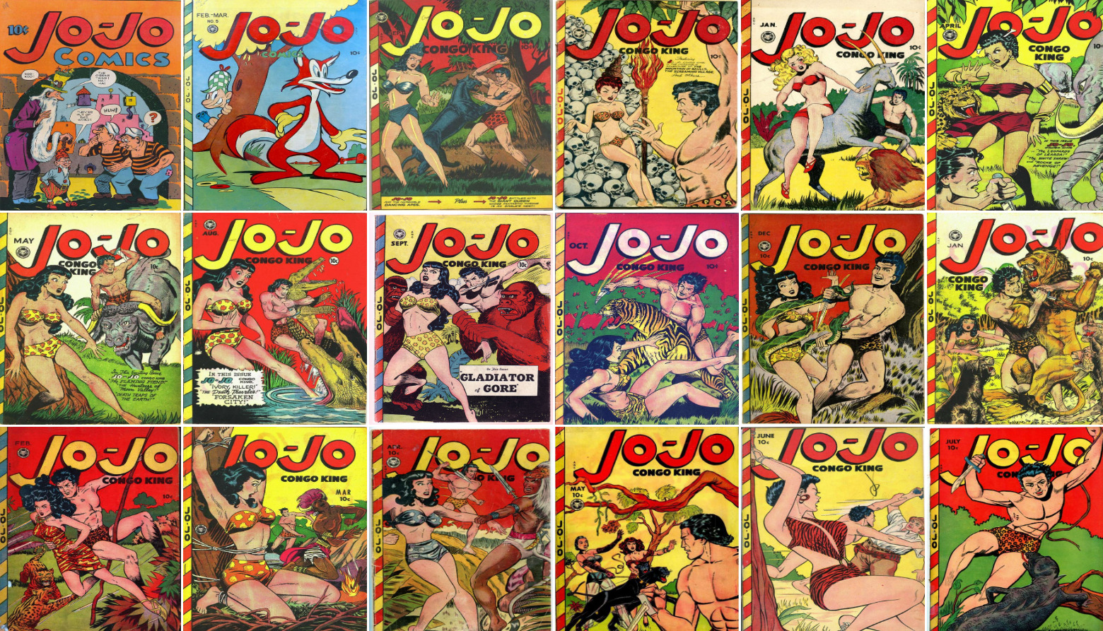 1946 - 1949 Jo-Jo Comic Book Package - 18 eBooks on CD