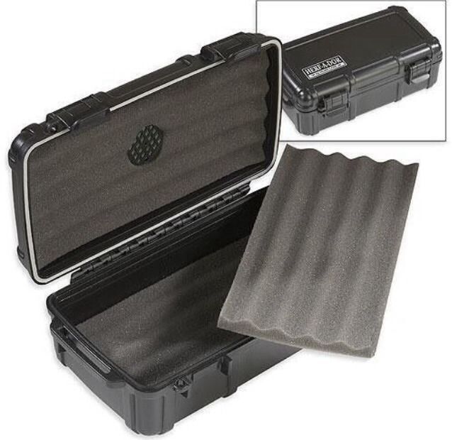 Herf A Dor X10 Black Cigar Caddy Humidor Waterproof Holder Case Humi Care - NEW