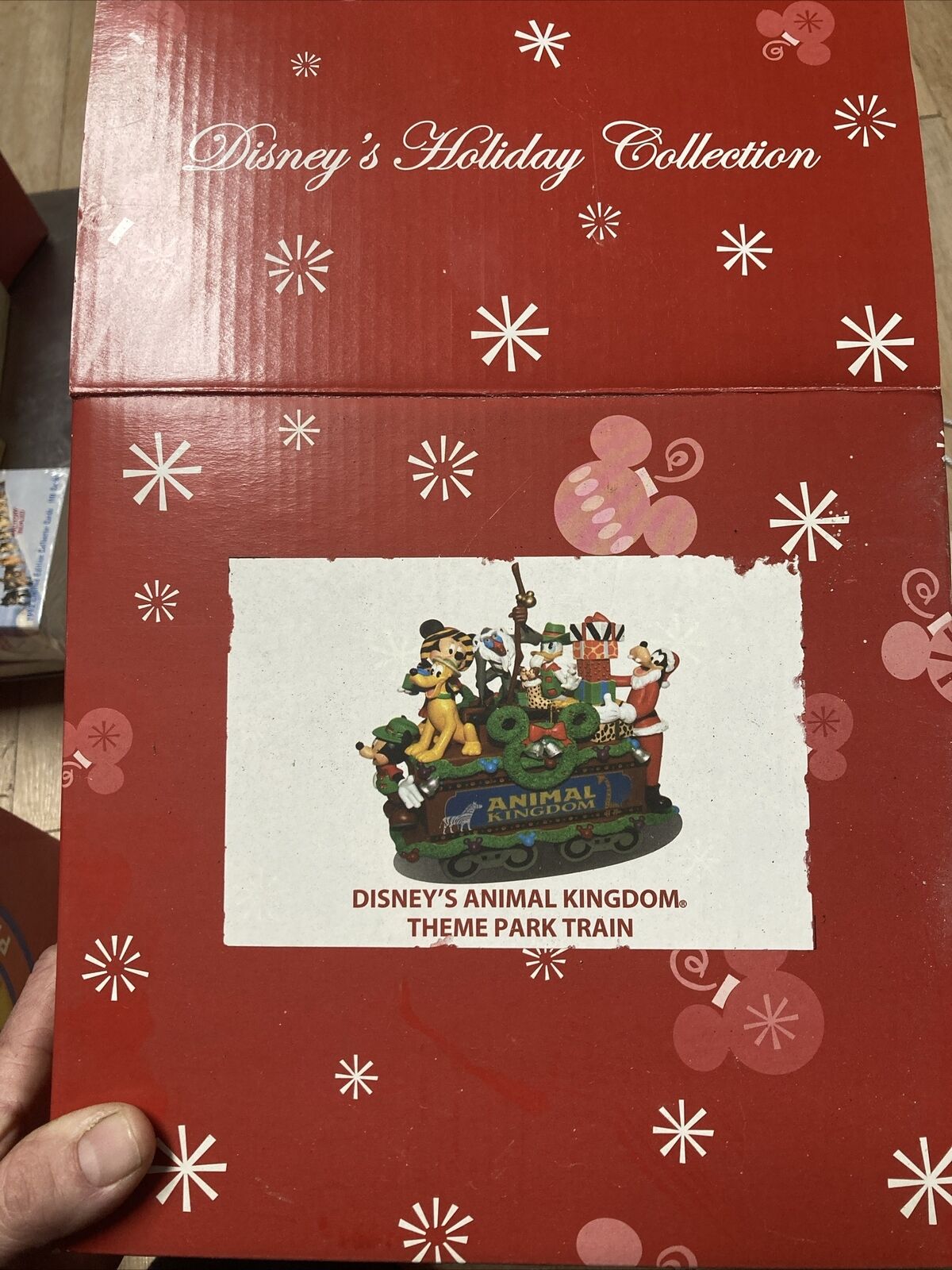 DISNEY Animal Kingdom Theme Park Train Christmas Theme MINT in Original Box
