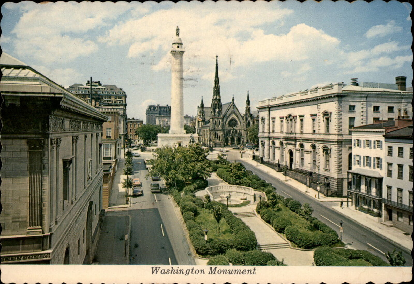Maryland Baltimore Washington Monument ~ dated 1977 postcard sku285
