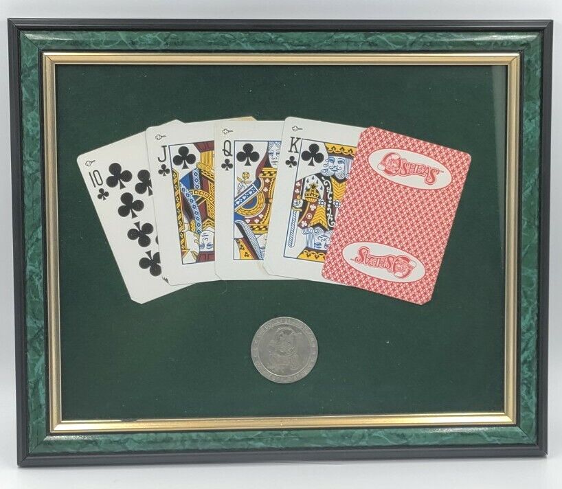 Vintage 70s O\'Sheas Red Leprechaun Playing Cards 10 J Q K A & $1 Token