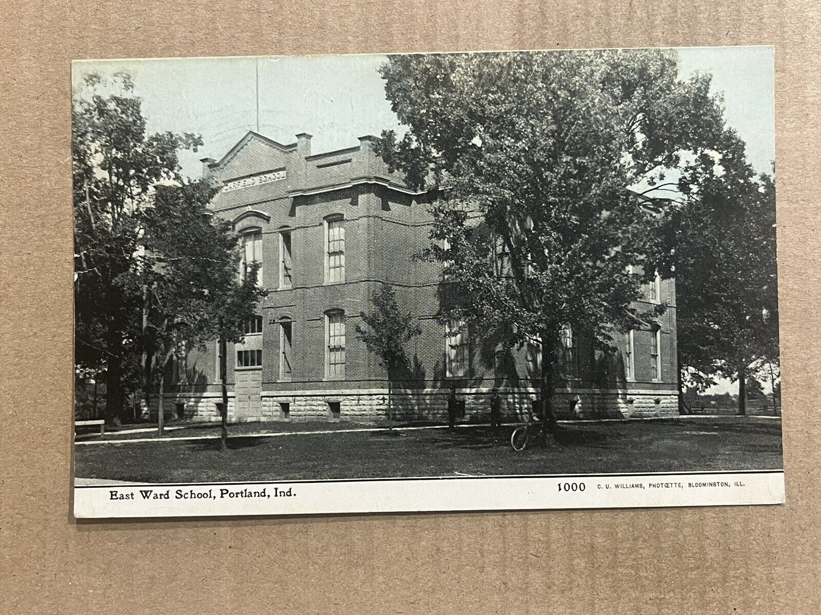 Postcard Portland IN Indiana East Ward School Vintage 1909