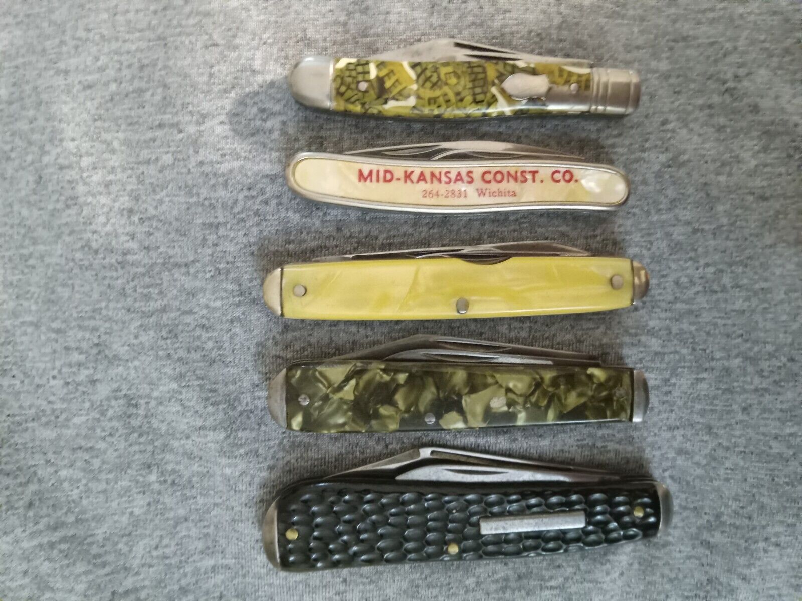 Vintage Pocket Knife Lot USA Cornwall Clover B. Imperial Colonial LOOK