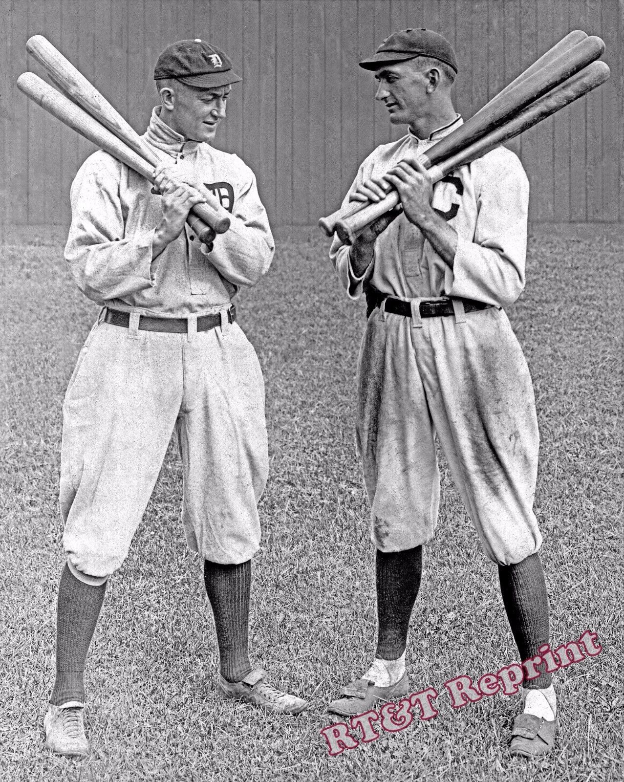 Ty Cobb & Joe Jackson Baseball Players Photo Year 1913 8x10