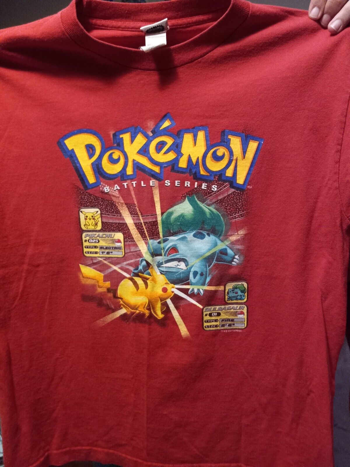 Pokemon/ Nintendo- 2000- Youth (Size: XL) Full Battle Pikachu Shirt