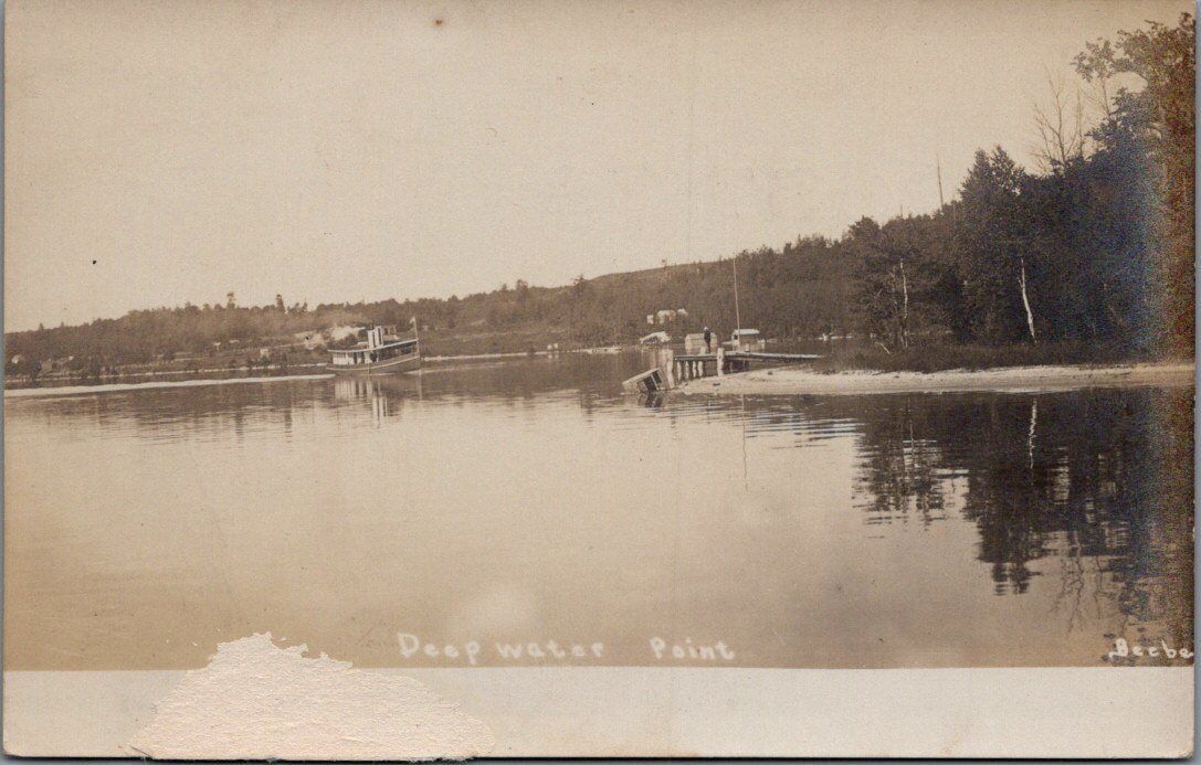Deep Water Point, NAPLES, Maine Real Photo Postcard