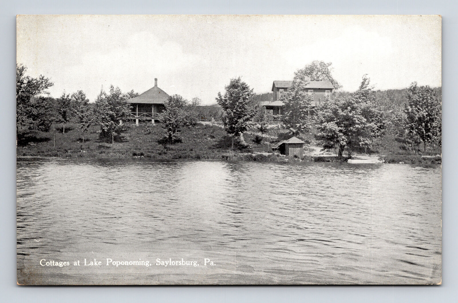 Saylorsburg PA Cottages at Lake Poponoming Saylors Lake GV Millar Postcard