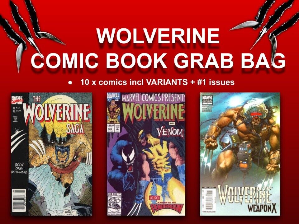 Lot x 10 Wolverine Comic Grab Bag incl VARIANTS + #1s GUARANTEED - 50% OFF