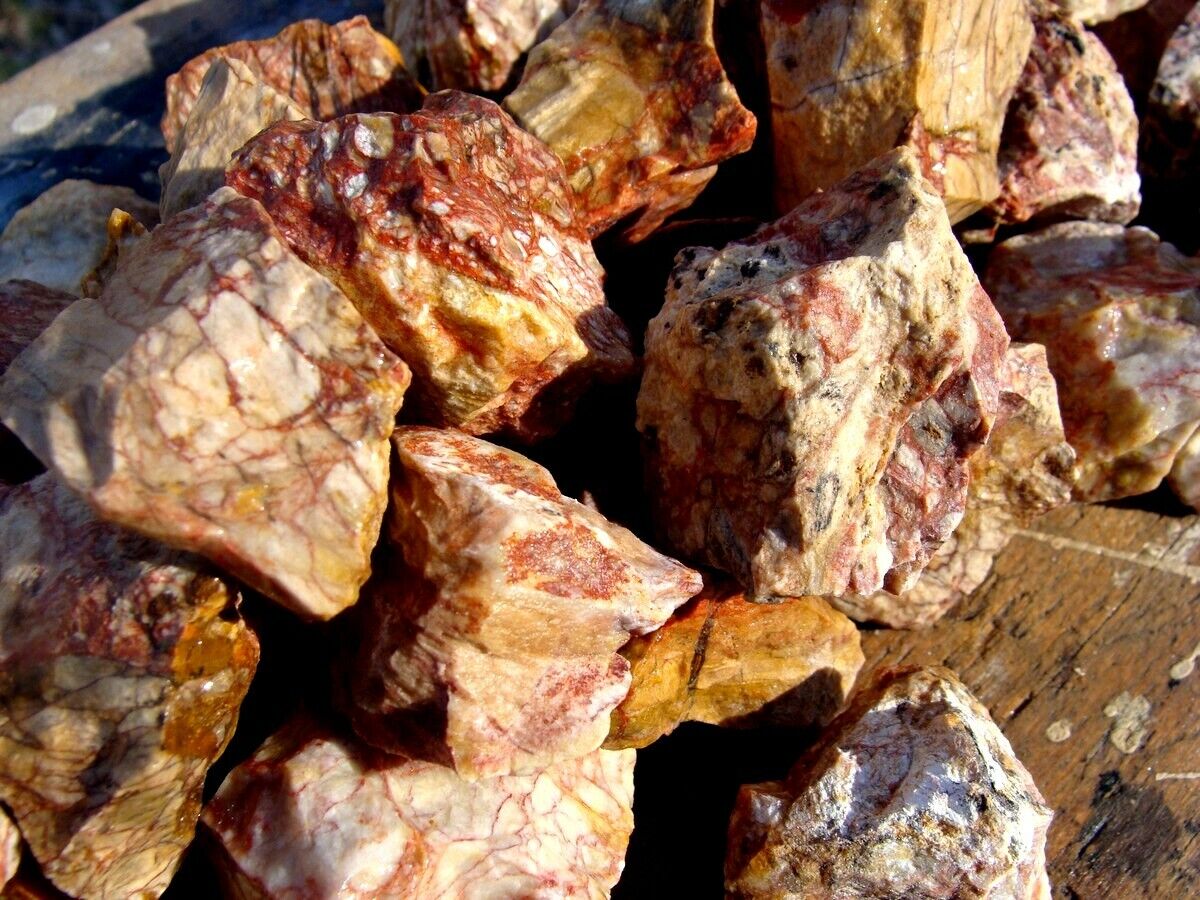 RED VEIN JASPER rough rocks - 1 LB Lots - Perfect for Rock Tumbler