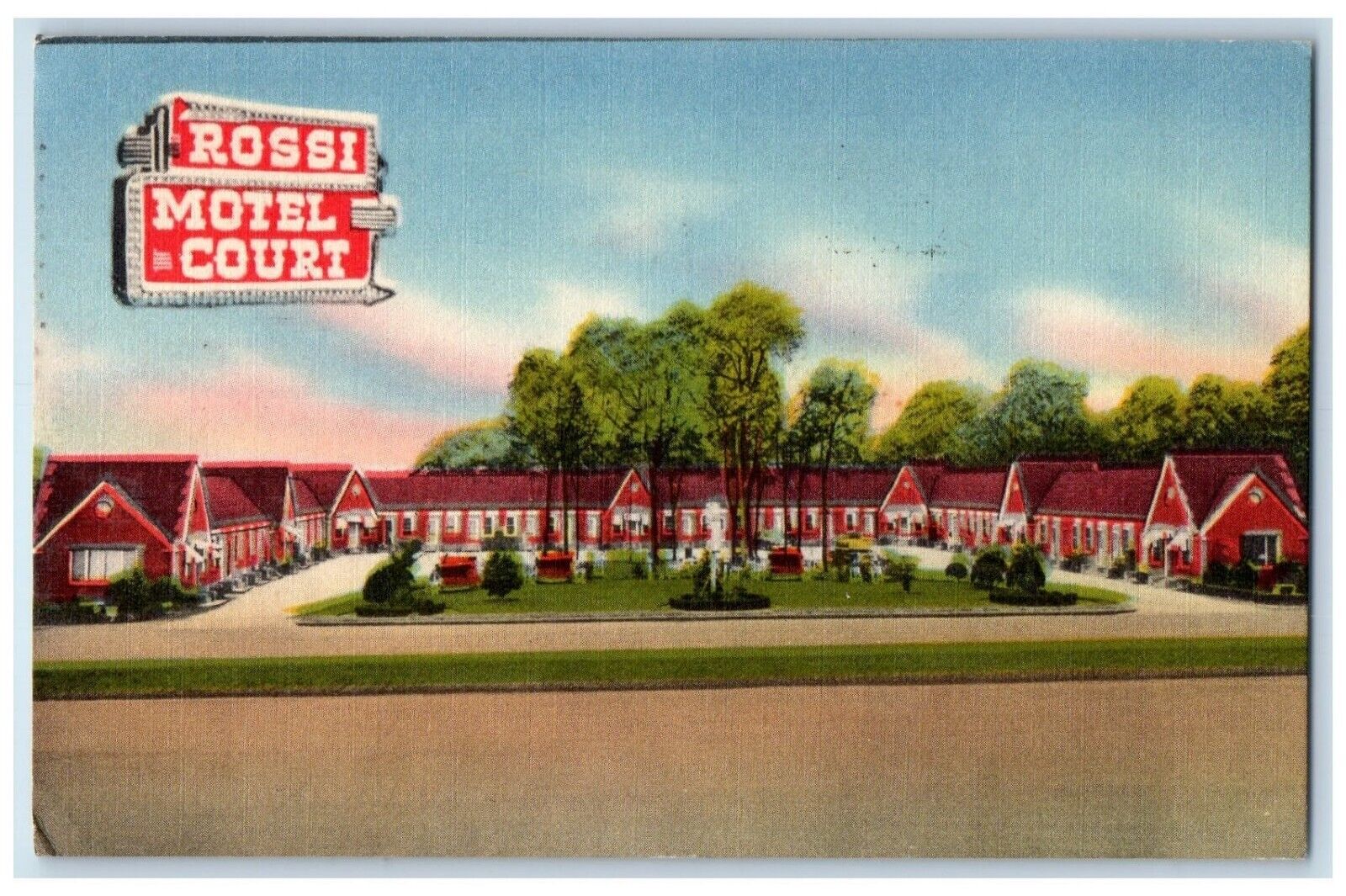 1954 Rossi Motel Court Hotel Exterior Building New Orleans Louisiana LA Postcard