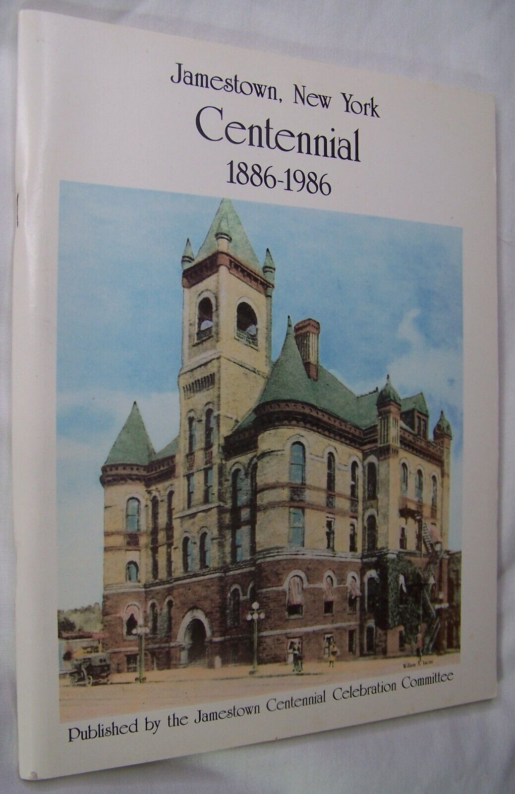1886-1986 JAMESTOWN NY CENTENNIAL HISTORY BOOK BUSINESS FIRE DEPARTMENT+