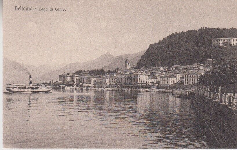 Italy. Lake Como. View of the Town of Bellagio. Ed. Brunner & C., Como # 20327