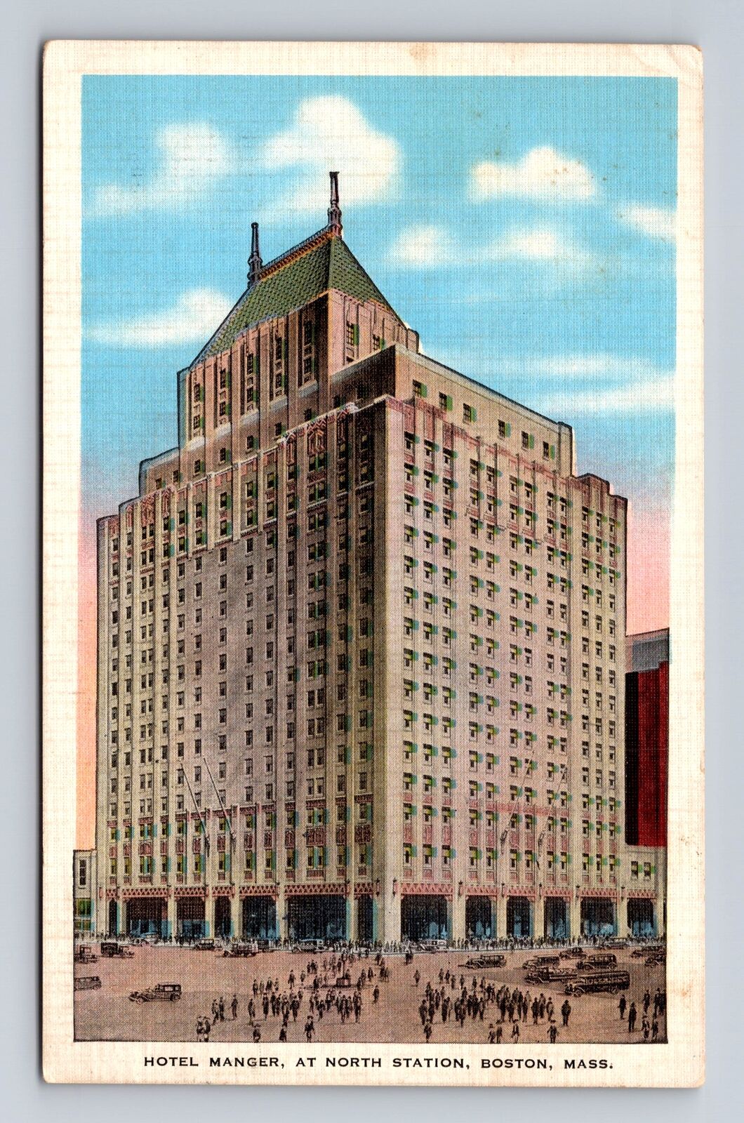 Boston MA-Massachusetts, Hotel Manger, Advertisement, Vintage c1939 Postcard