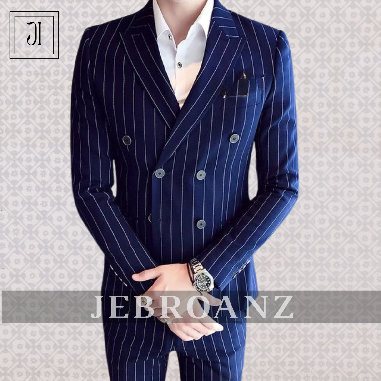 New Bespoke Blue Lining Suit For men , Men Suits 3 piece, Classic Wedding Suits