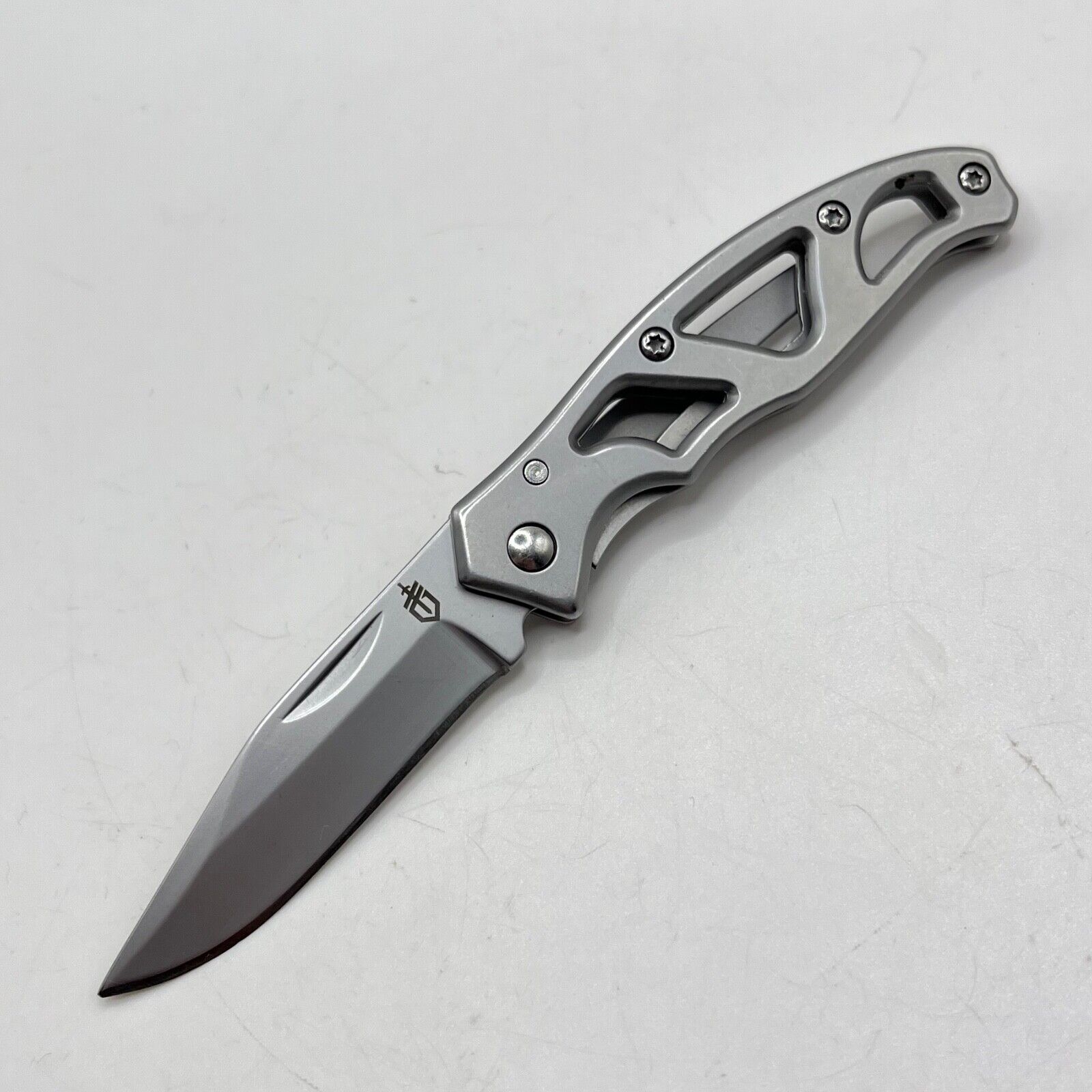 Gerber Paraframe II Mini Silver Pocket Knife Plain Edge EDC - Great condition