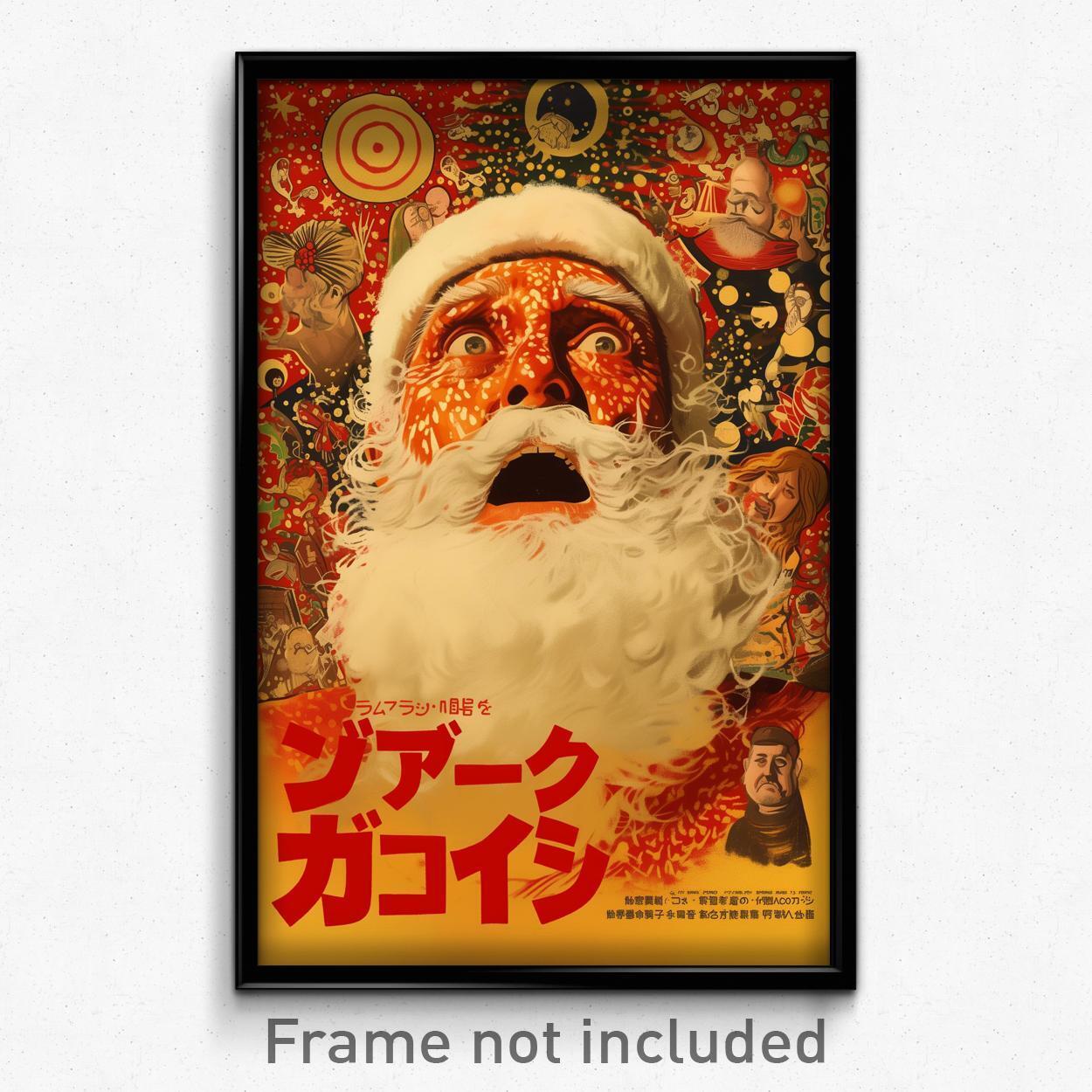 Brazilian Movie Poster - Man Feeling Self Loathing, Scholarly Santa (Art Print)