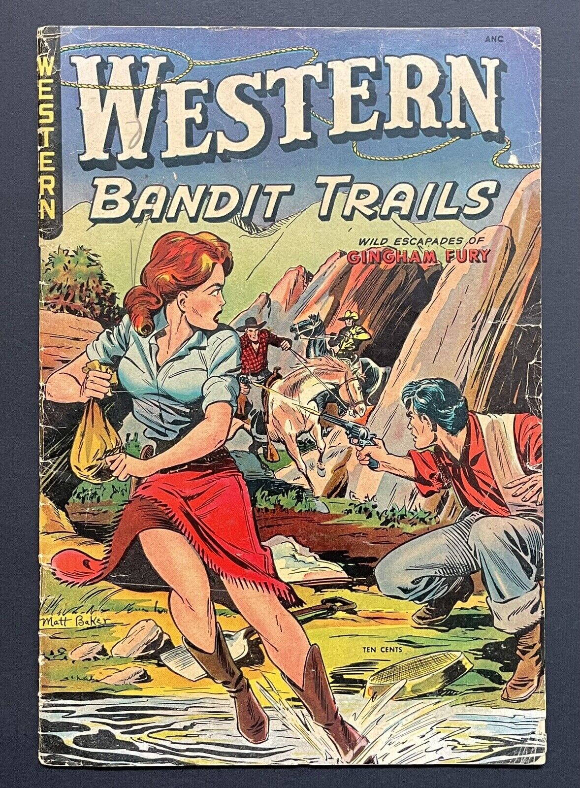 WESTERN BANDIT TRAILS #3 (St. John, 1949) Matt Baker Cover Art, Golden Age