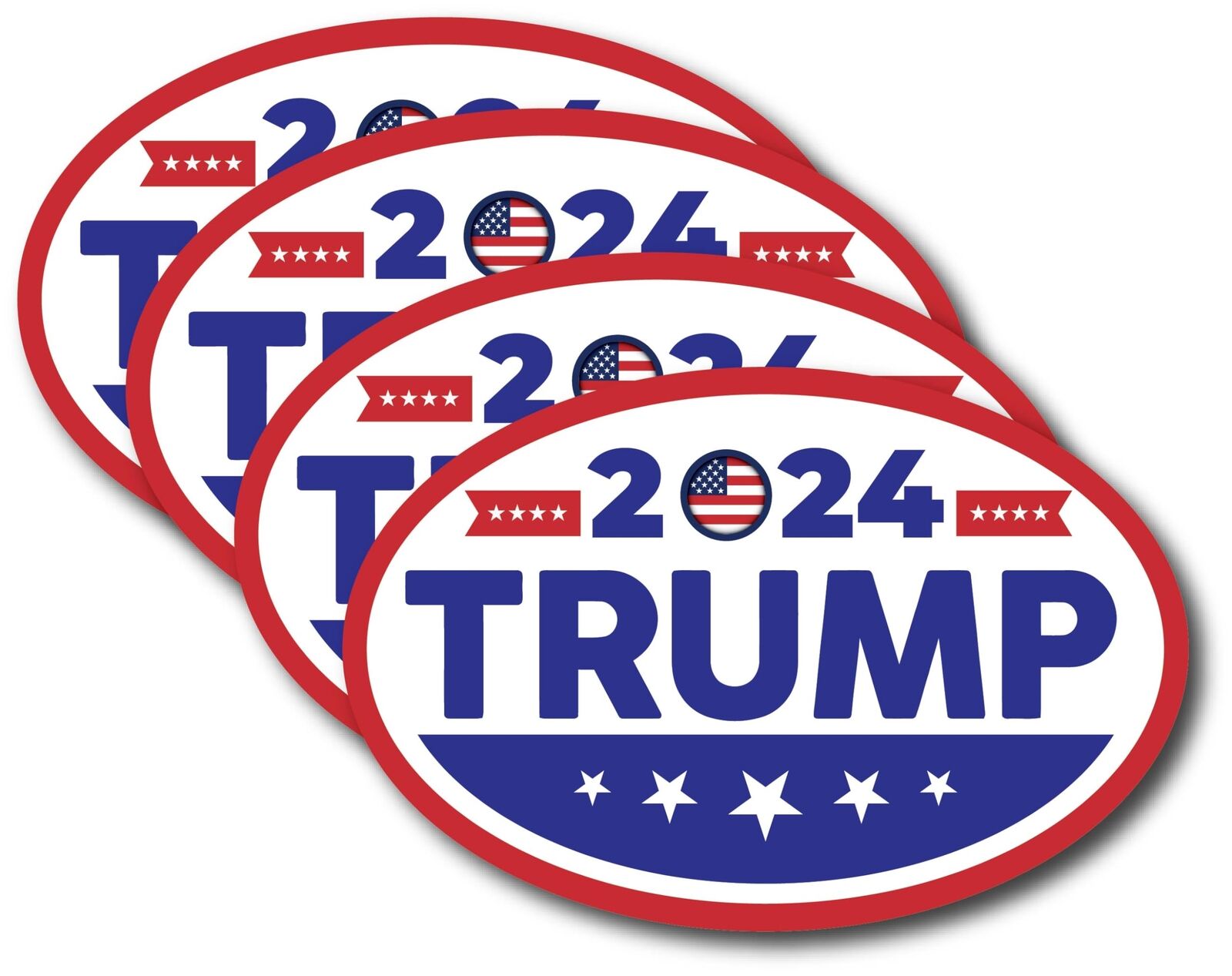 Magnet Me Up Blue Trump 2024 Republican Election Magnet Decal, 4 Pack 4x6 inches