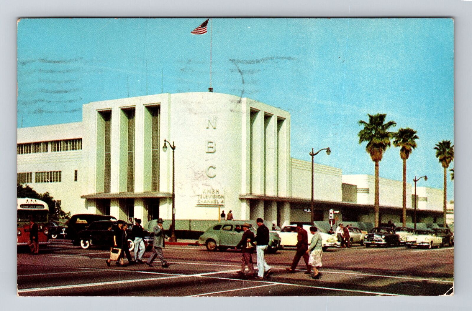 Hollywood CA-California, N.B.C. Radio City, Sunset & Vine, Vintage Postcard
