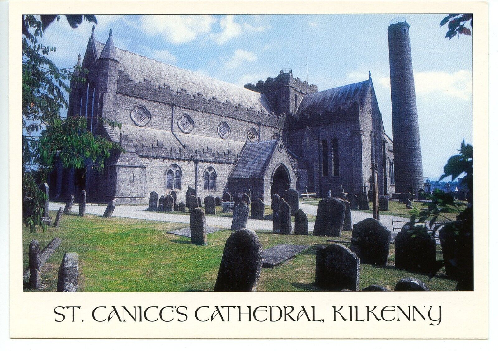 St Canices Cathedral Kilkenny Ireland Medieval Round Tower Postcard