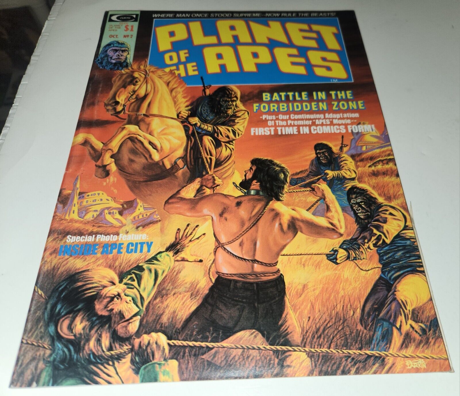 Planet of the Apes #2 VF Curtis Marvel Comics Magazine Oct. 1974 Issue 2