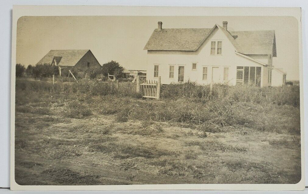 Gooland Kansas RPPC Farmhouse Barns c1910 Real Photo Postcard O17