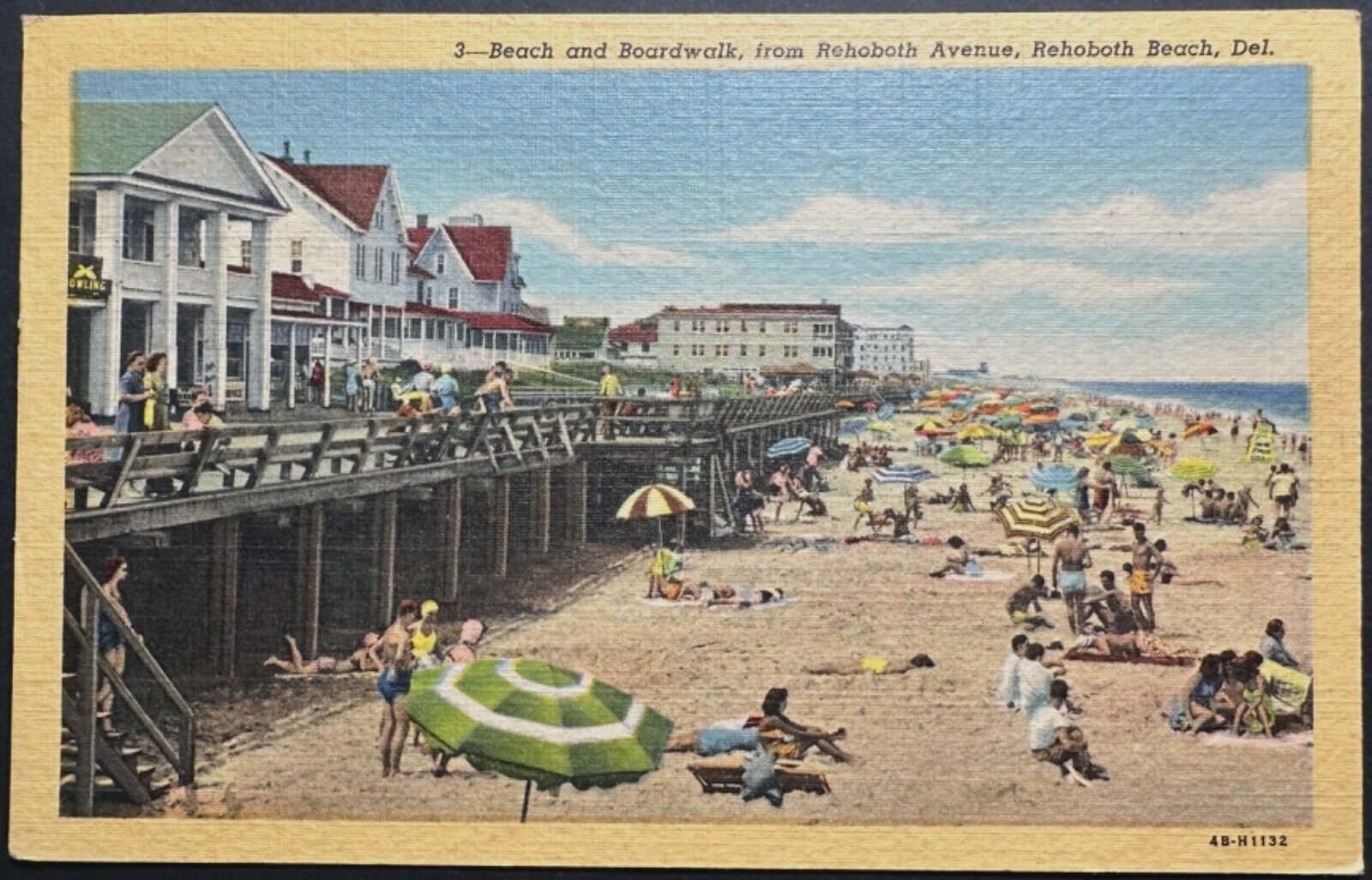 Rehoboth Beach Boardwalk Delaware Postcard