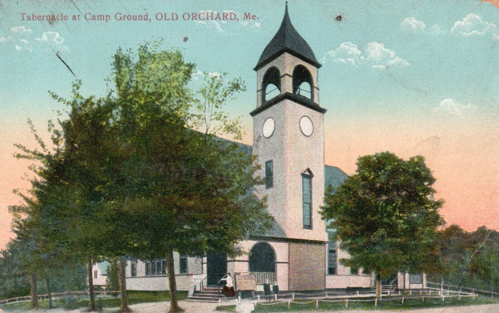 Postcard ME Old Orchard Maine Tabernacle at Camp Ground Vintage PC f5505