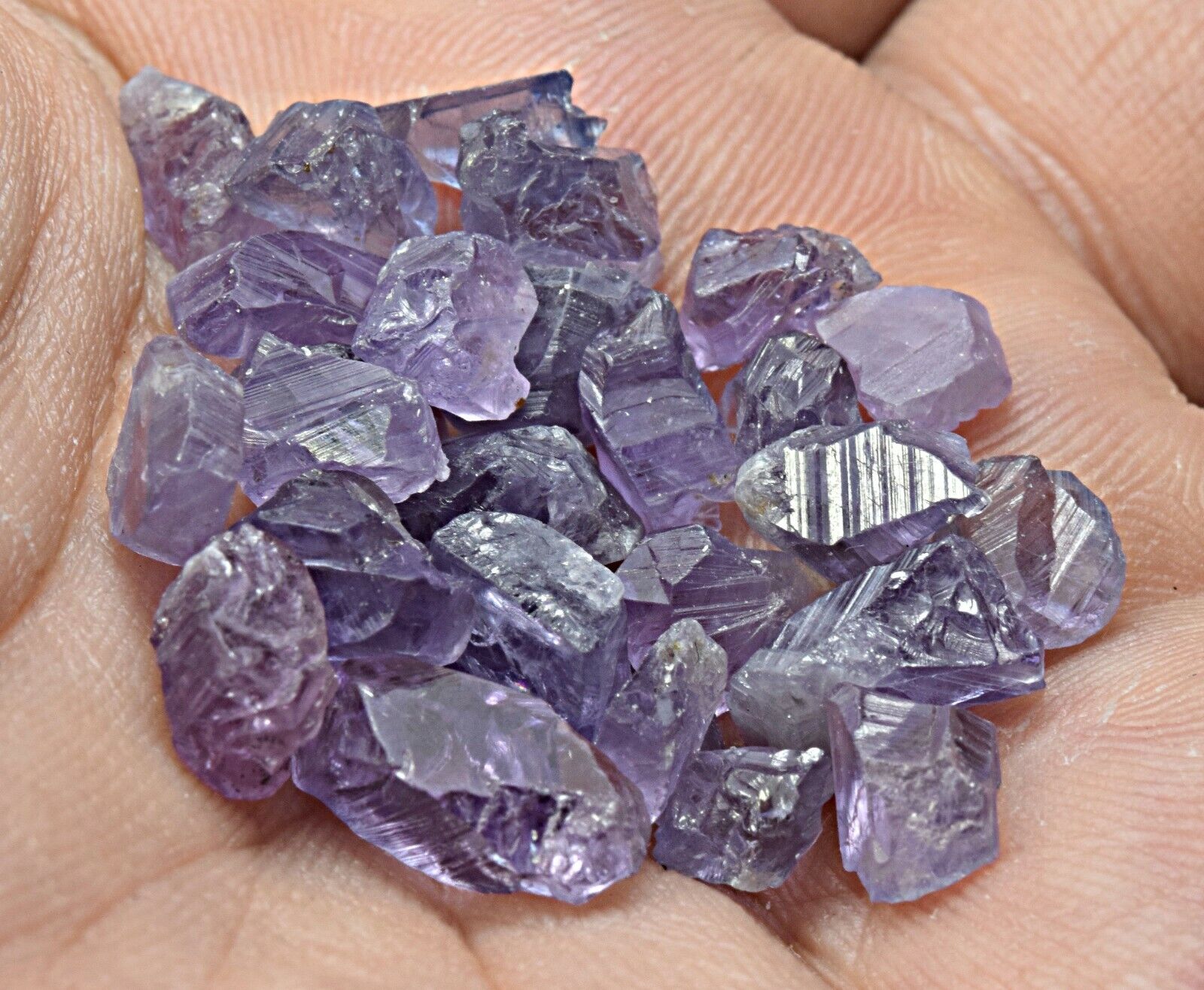 49.9 Carat Transparent Purple Spinel Crystal Lot From Badakhshan Afghanistan #4 