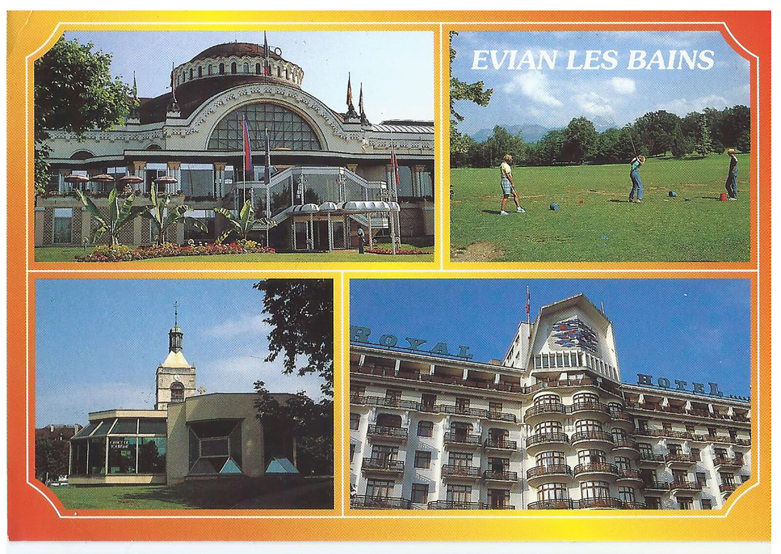 Évian-les-Bains France, Vintage PC, Haute-Savoie, 4 Views, 1996