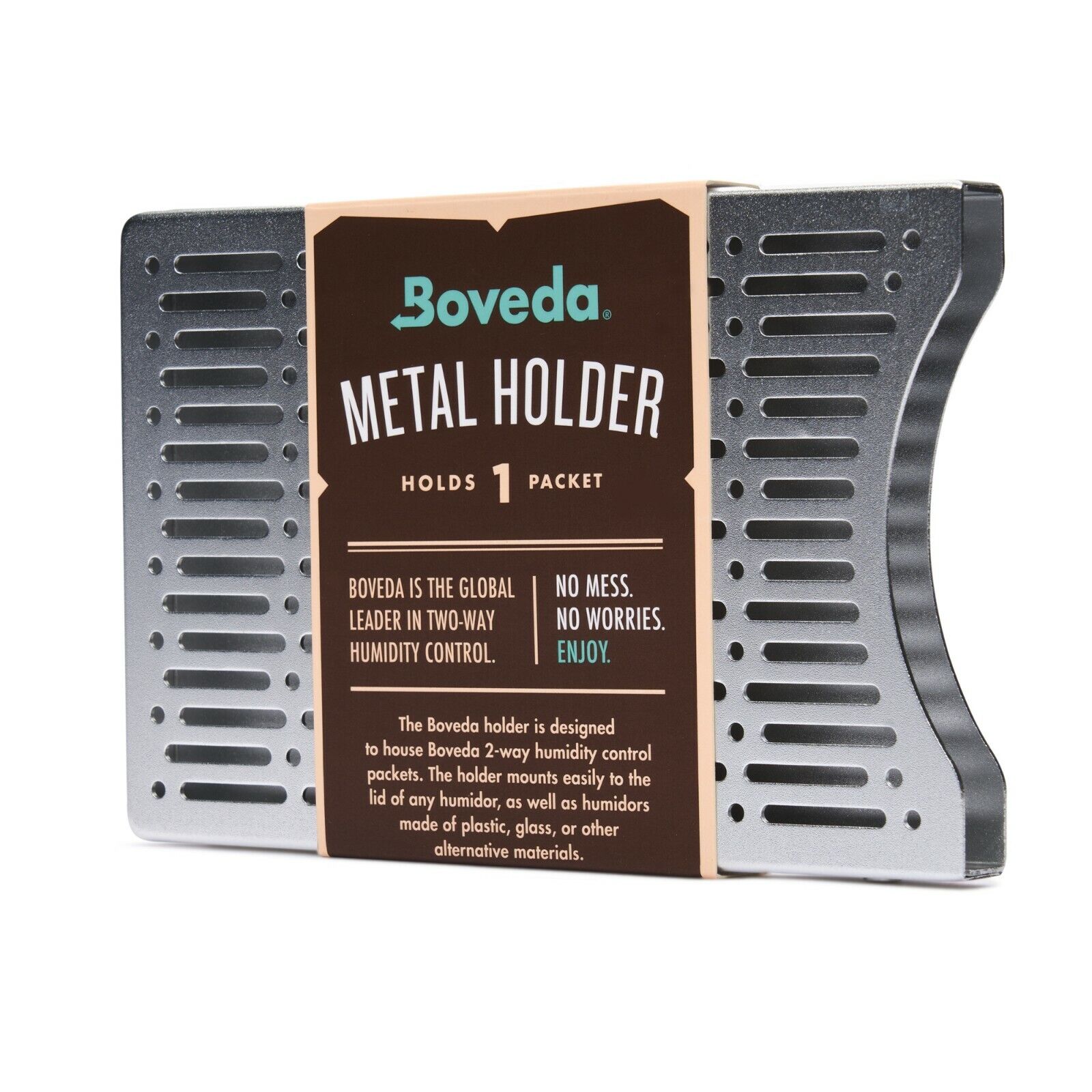 Boveda Aluminum Holder for Humidor - Space Saving - Use With One Size 60 Pack