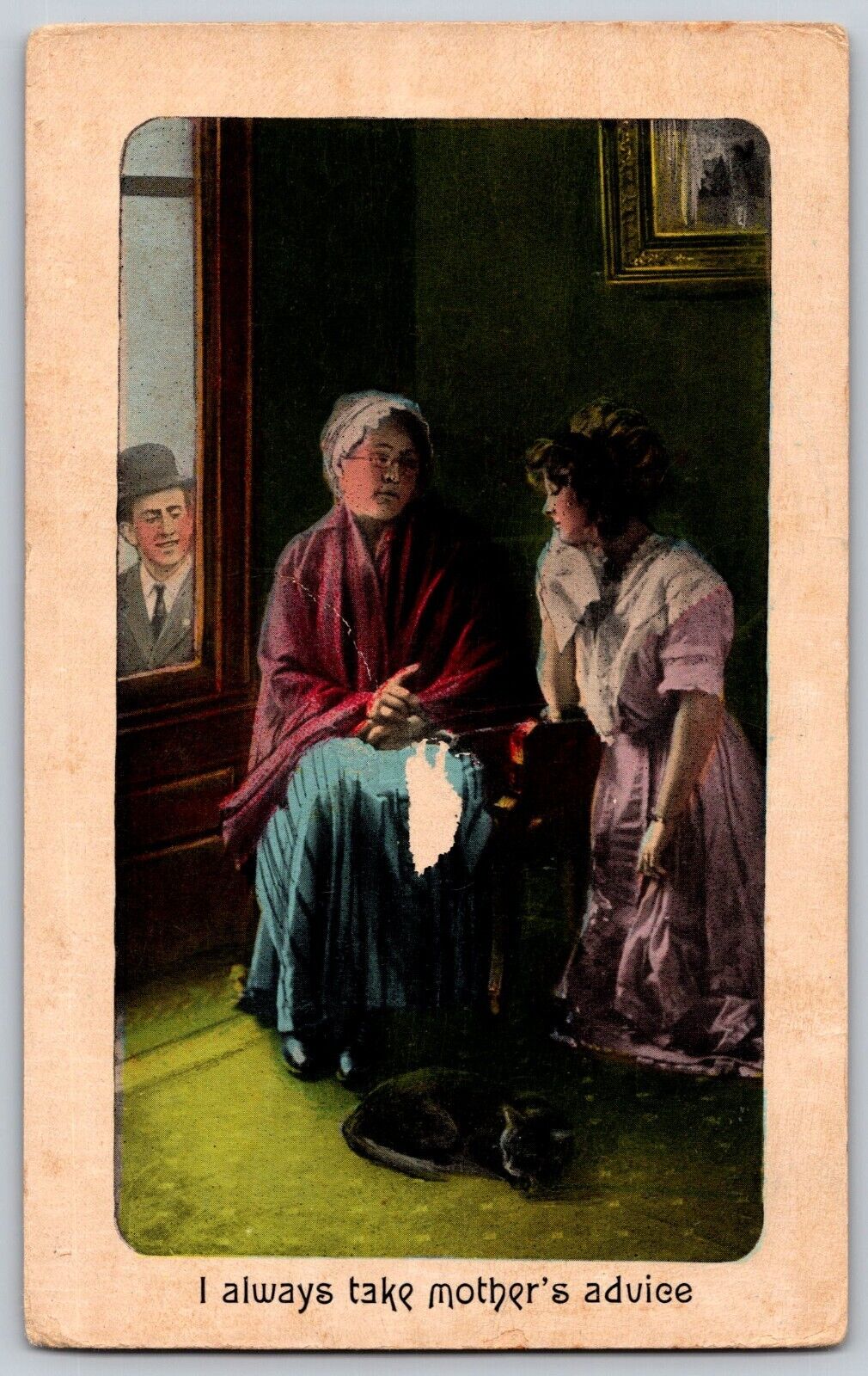 Postcard Posted 1912 I Always Take Mother\'s Advice C5