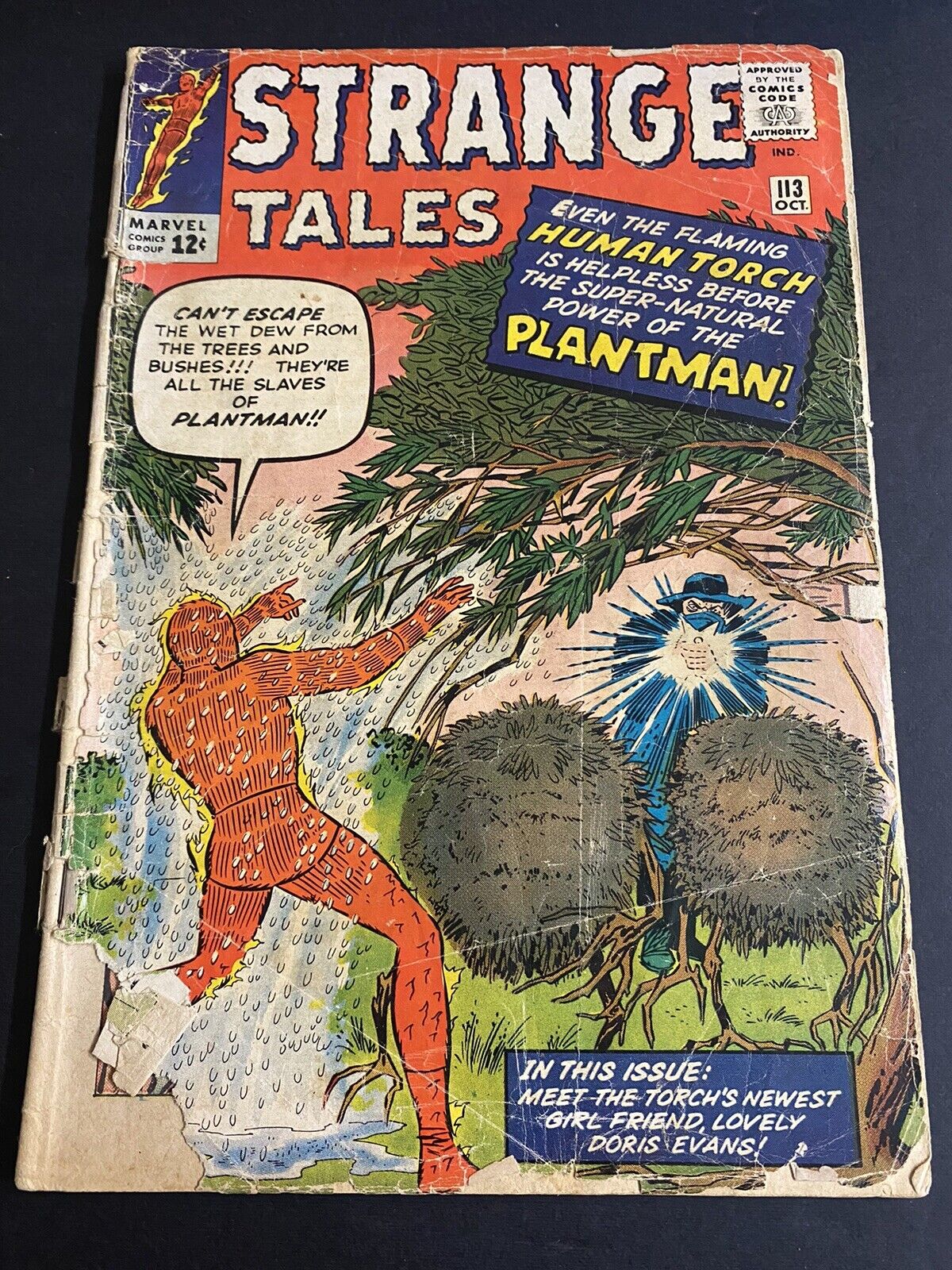 Strange Tales 113, Key: 1st Plant man, Early Solo Human Torch. Low Silver Age 63