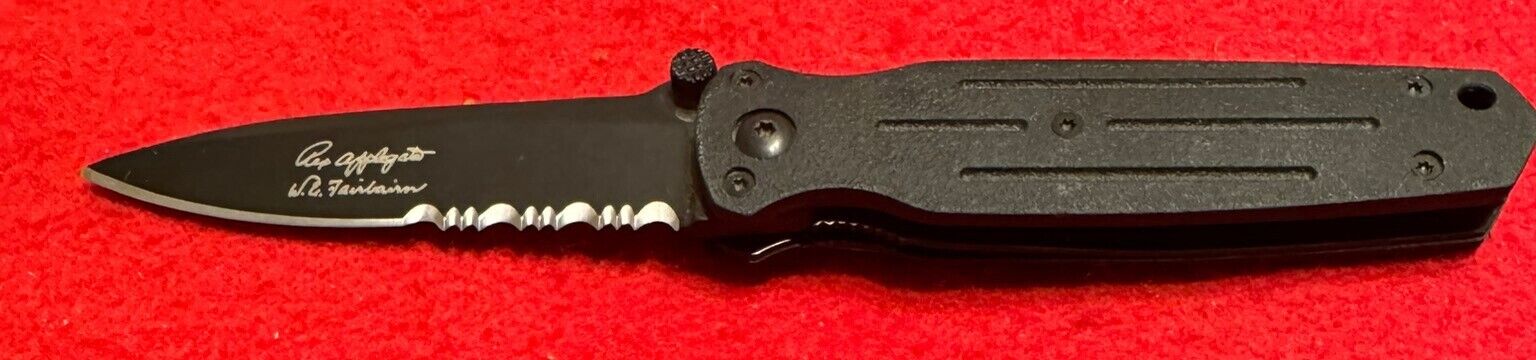 Gerber Applegate-Fairbairn Combat Mini  Covert Folder Knife, Black Combo Blade