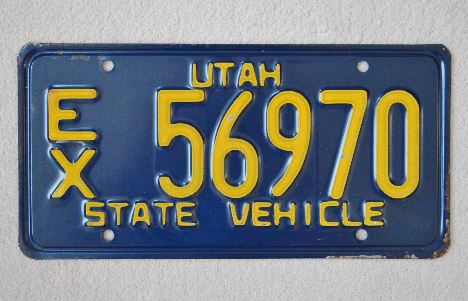 Utah State Vehicle License Plate #1 +++ EX UT