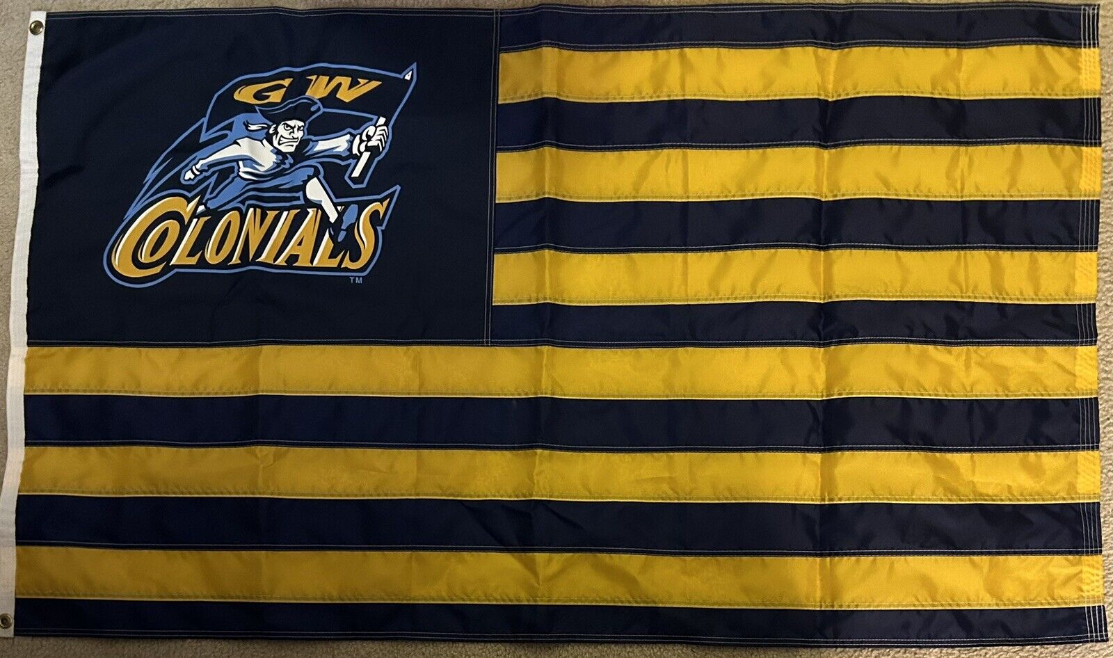 Vtg GWU Old Colonials Flag Special Edition, 3x5 ft, Never Used Rare