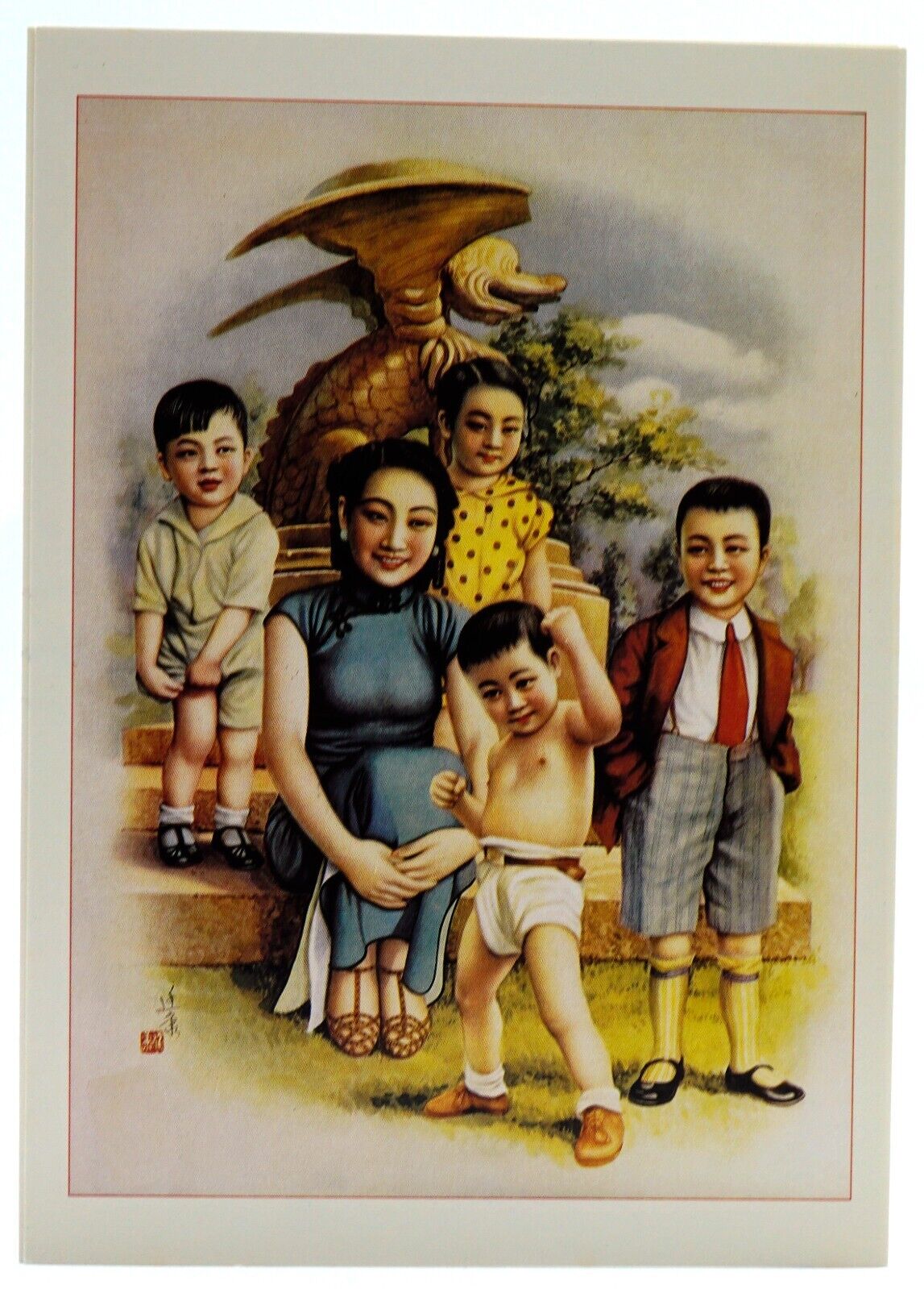 The Family Postcard DalHousie Enterprises Singapore Chinese Asian Beauty