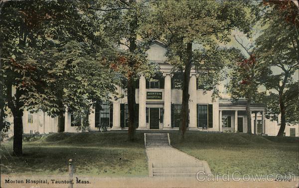 1912 Taunton,MA Morton Hospital Bristol County Massachusetts Postcard 1c stamp
