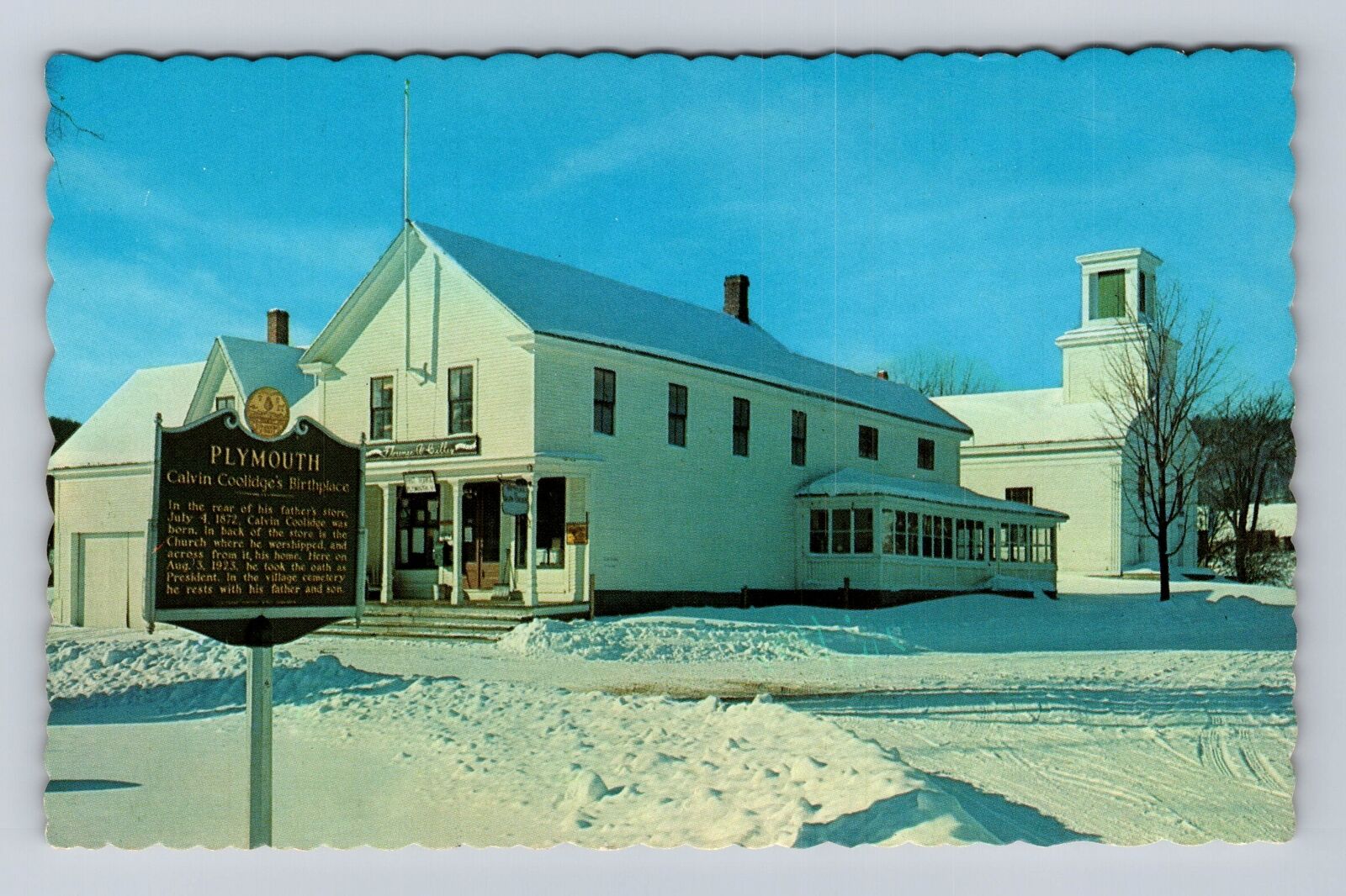 Plymouth PA-Pennsylvania, Calvin Coolidge Birthplace, Antique, Vintage Postcard
