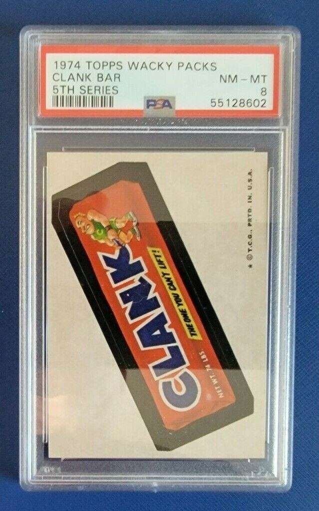 1974 TOPPS WACKY PACKAGES SERIES 5  CLANK BAR  PSA 8  @@  NM-MT  @@