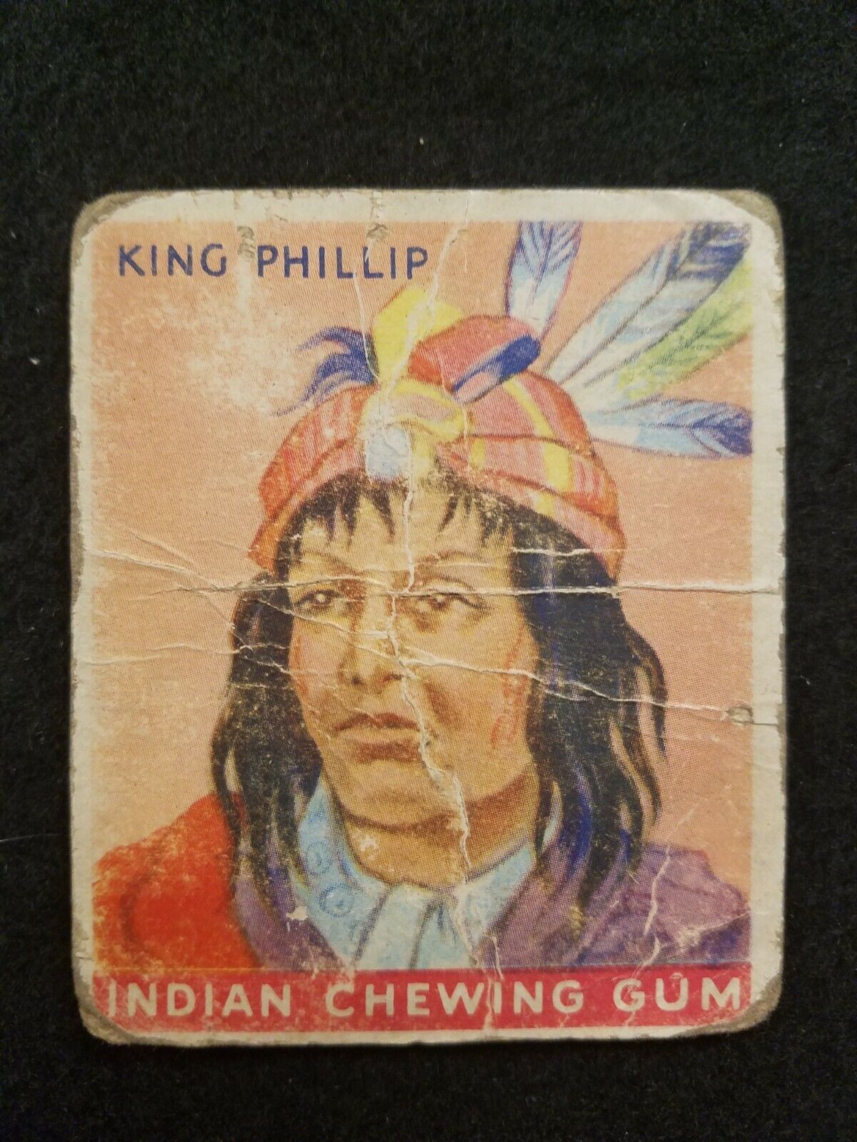 1933 Goudey Gum Co. Set Break Indian Gum Card #30 King Philip