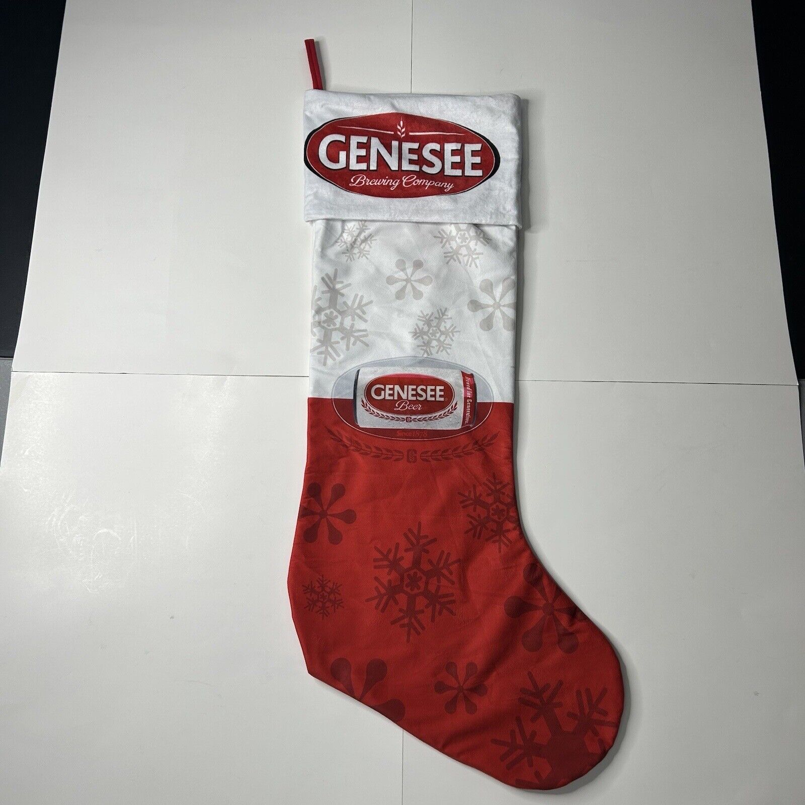 NEW Genesse Brewing Company Oversized Christmas Stocking 3 FT x 1 FT Holiday