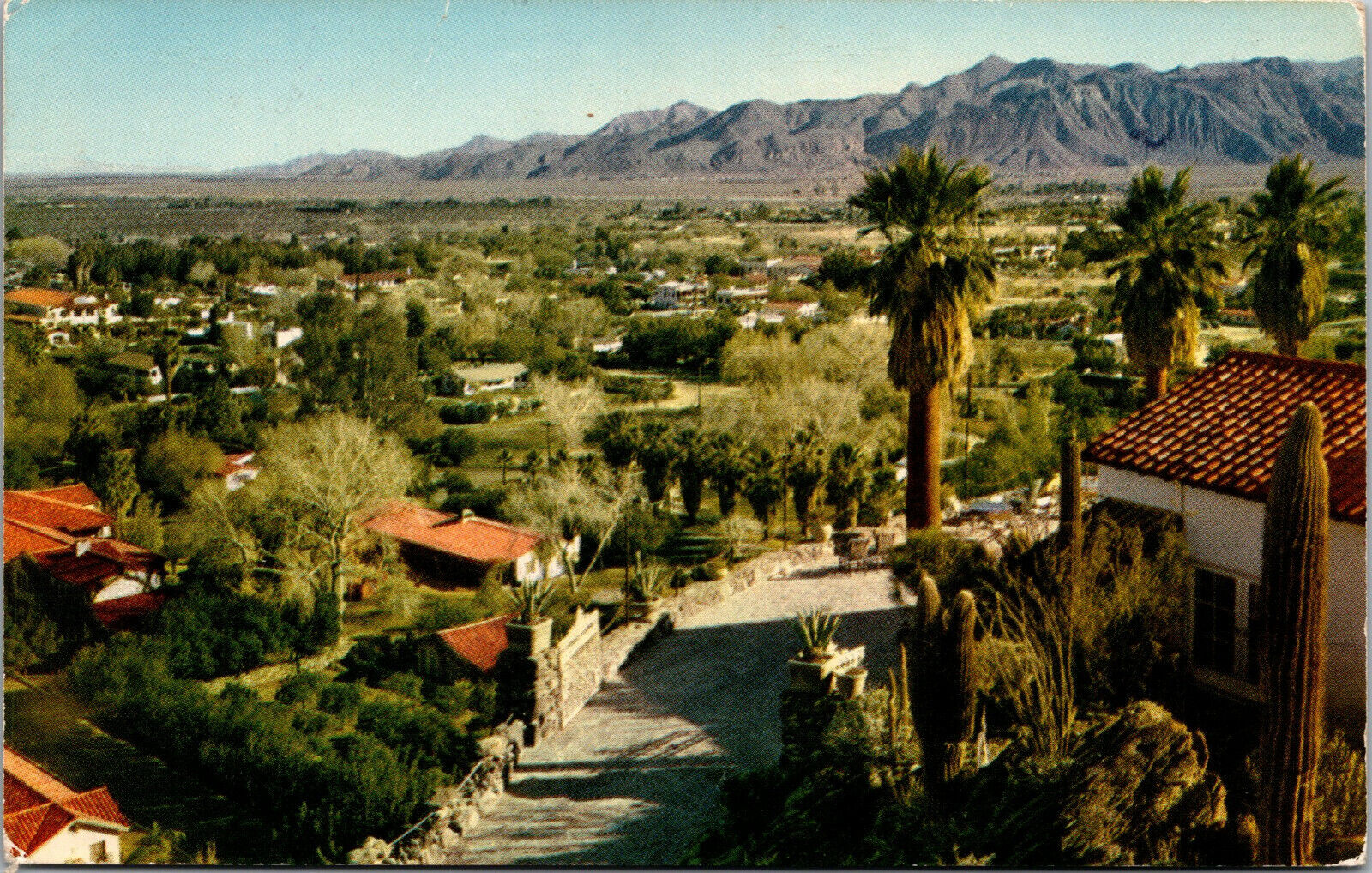 Vtg 1950s Panorama of Palm Springs Desert Inn Resort California CA Postcard