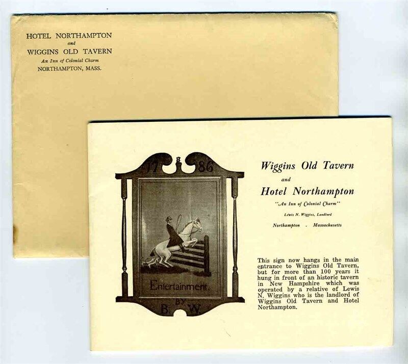 1930\'s Wiggins Old Tavern & Hotel Northampton Pictorial Booklet Massachusetts