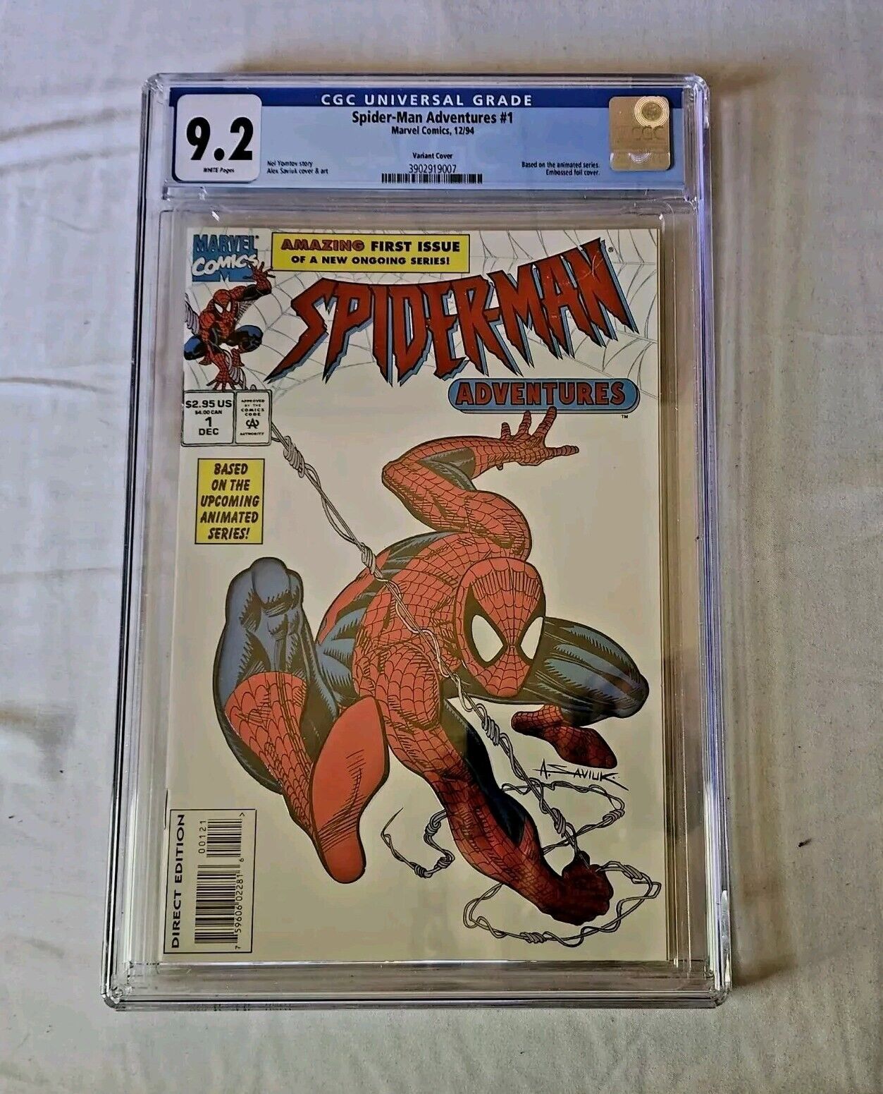Graded CGC 9.2 Spider-Man Adventures #1 Foil Variant Marvel 1994 + Yellow Cover