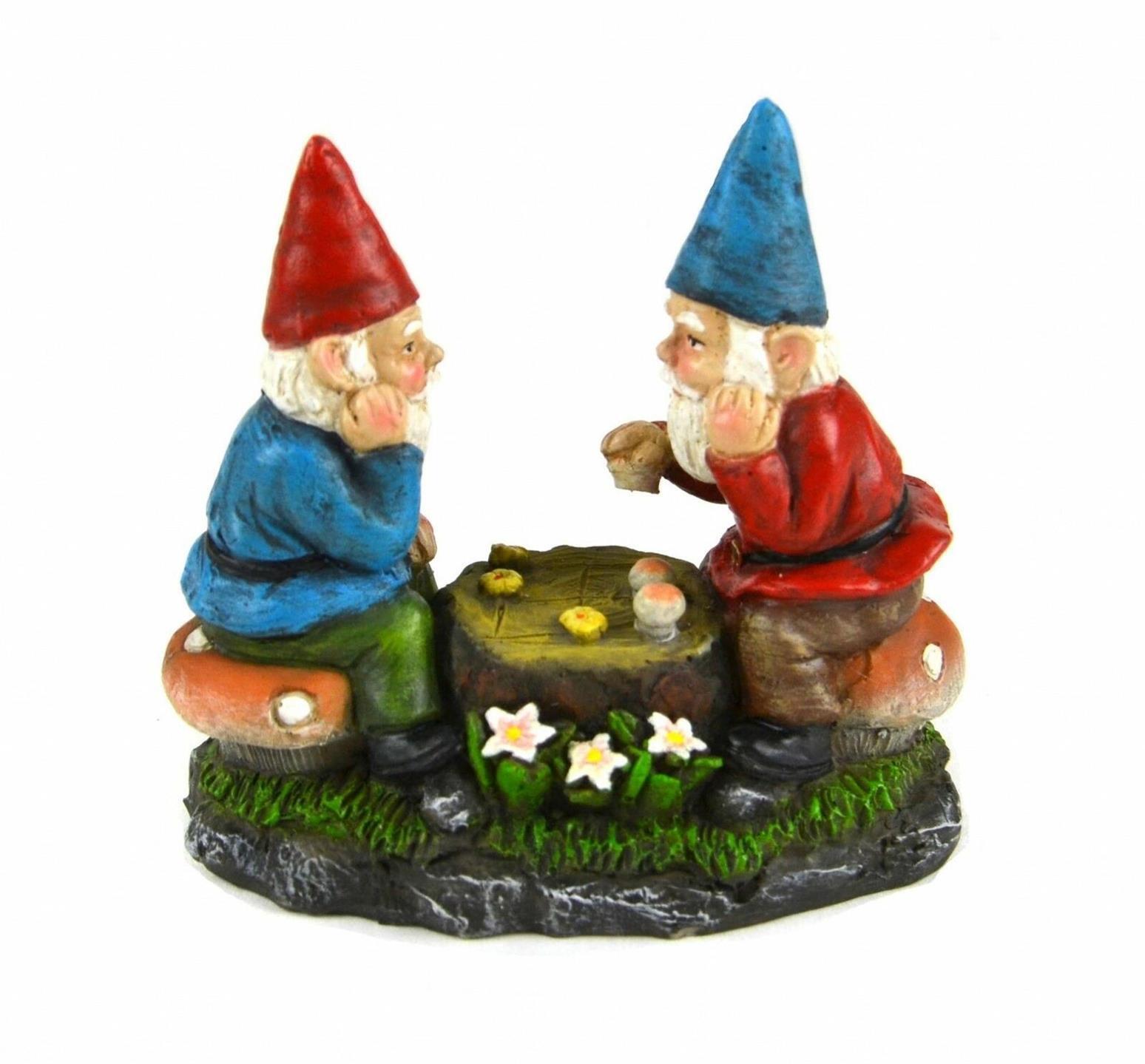 Miniature Fairy Gnome Garden Gnomes Playing Chess - Buy 3 Save $5
