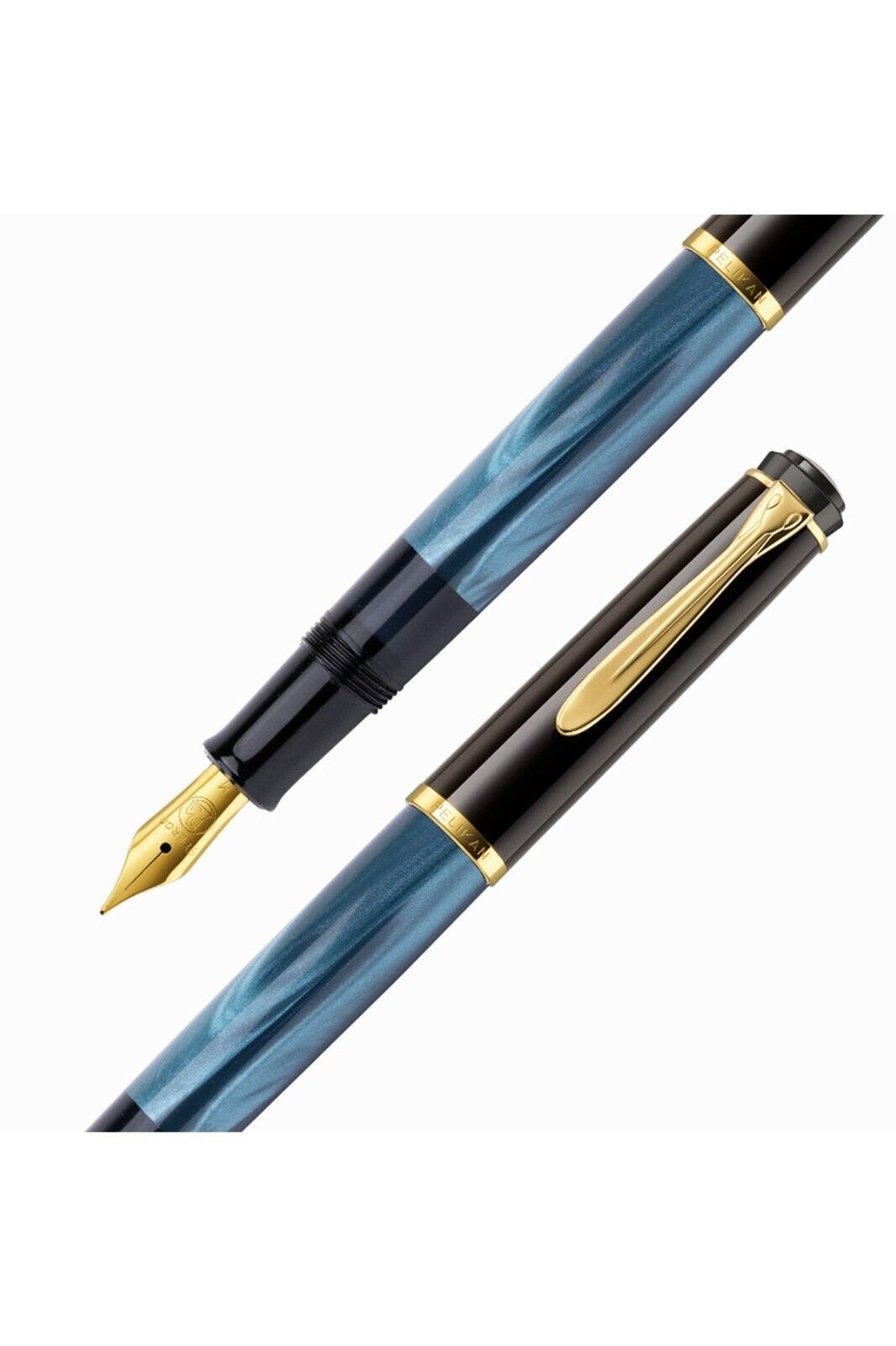 Pelikan M200 Pearl Blue Fountain Pen - M Nib PEN