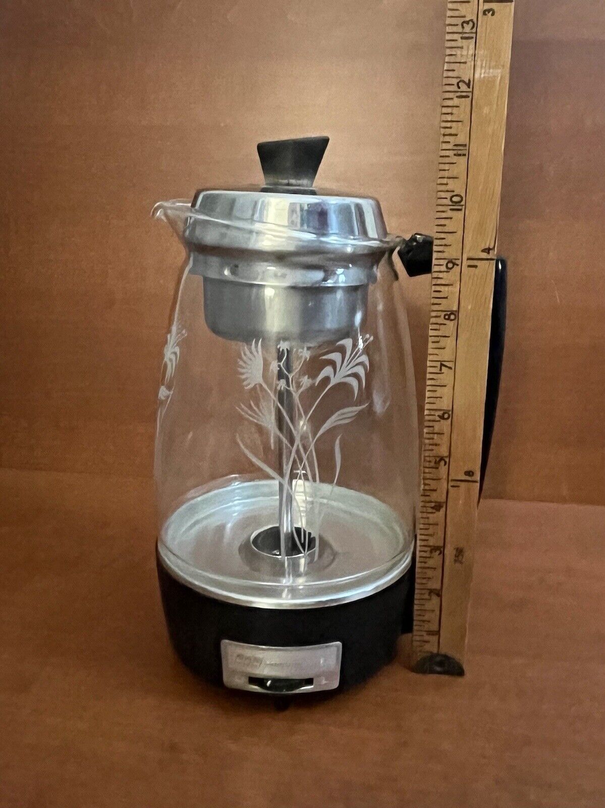 MCM Vtg Electric Mary Proctor Silex Starlit Percolator Coffee Pot 10 C. No Cord