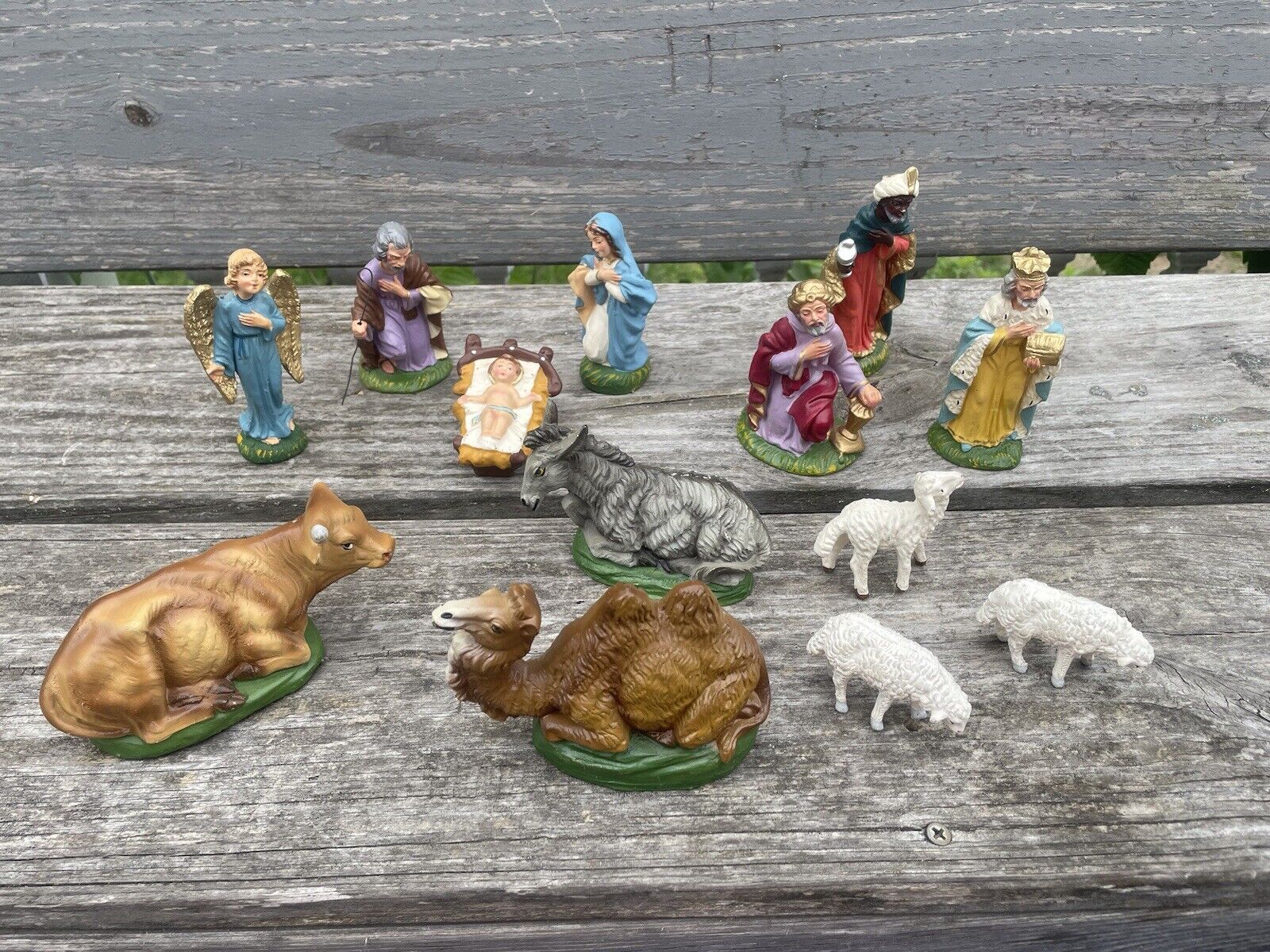 Vintage Nativity Figures Assorted Lot 13 Pieces Italy Beautiful Set 🥰